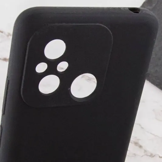 Чохол Silicone Cover Lakshmi Full Camera (AA) with logo для Xiaomi Redmi 12C / Poco C55 Чорний / Black - зображення 4 