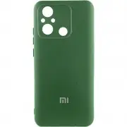 Чехол Silicone Cover Lakshmi Full Camera (AA) with logo для Xiaomi Redmi 12C / Poco C55 Зеленый / Dark green