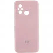 Чехол Silicone Cover Lakshmi Full Camera (AA) with logo для Xiaomi Redmi 12C / Poco C55 Розовый / Pink Sand