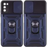 Ударостійкий чохол Camshield Serge Ring для Samsung Galaxy A03s Синій