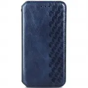 Кожаный чехол-книжка GETMAN Cubic (PU) для Xiaomi Redmi 10C Синий