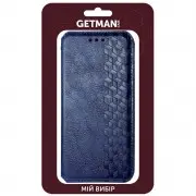 Кожаный чехол-книжка GETMAN Cubic (PU) для Xiaomi Redmi 10C Синий