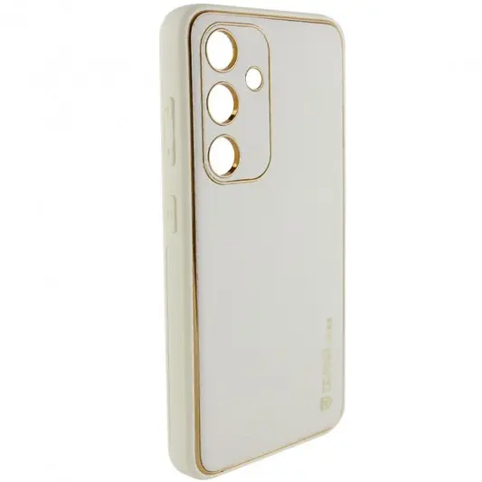 Кожаный чехол Xshield для Samsung Galaxy S23 Белый / White - изображение 1