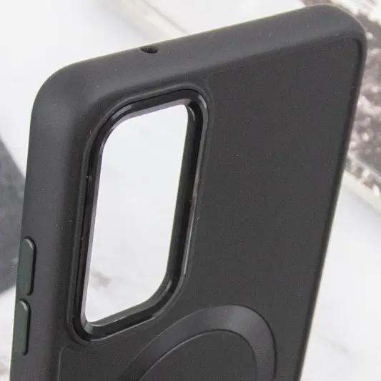 TPU чохол Bonbon Metal Style with MagSafe для Samsung Galaxy S23 Чорний / Black - зображення 4 