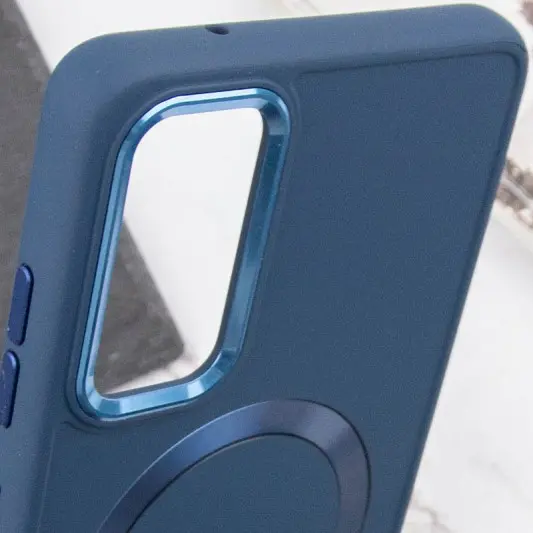 TPU чехол Bonbon Metal Style with MagSafe для Samsung Galaxy S23 FE Синий / Cosmos Blue - изображение 4