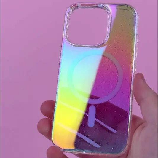 Чехол TPU Galaxy Sparkle (MagFit) для Apple iPhone 16 Pro Max (6.9") Chroma+Glitter - изображение 3