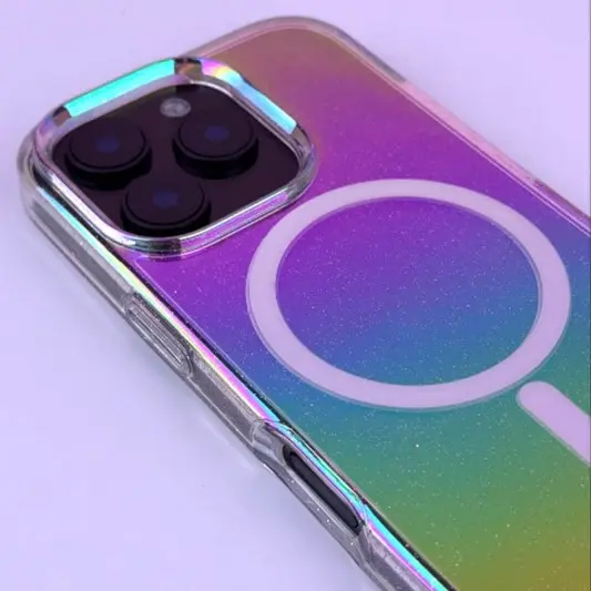 Чехол TPU Galaxy Sparkle (MagFit) для Apple iPhone 16 Pro Max (6.9") Chroma+Glitter - изображение 4