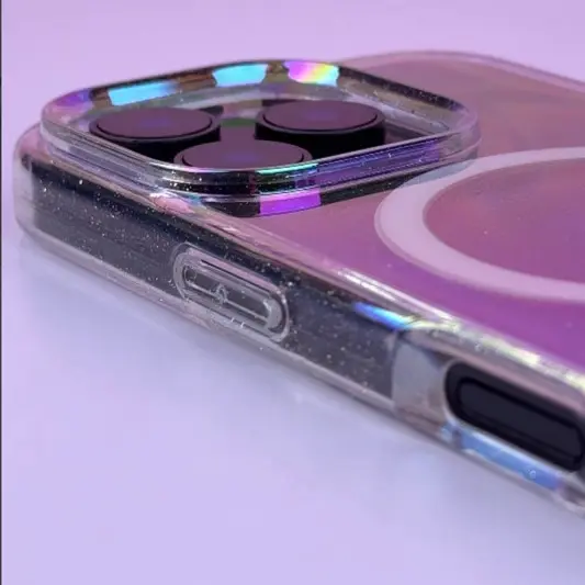 Чехол TPU Galaxy Sparkle (MagFit) для Apple iPhone 16 Pro Max (6.9") Chroma+Glitter - изображение 5