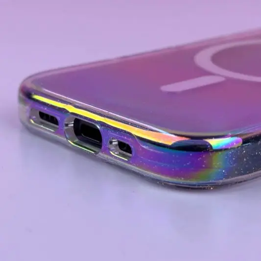 Чехол TPU Galaxy Sparkle (MagFit) для Apple iPhone 16 Pro Max (6.9") Chroma+Glitter - изображение 6