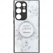 TPU+PC чехол Secret Garden with MagFit для Samsung Galaxy S23 Ultra White