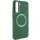 TPU чохол Bonbon Metal Style with MagSafe для Samsung Galaxy S22 Зелений / Army Green