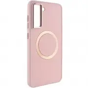TPU чохол Bonbon Metal Style with MagSafe для Samsung Galaxy S22 Рожевий / Light Pink