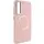TPU чохол Bonbon Metal Style with MagSafe для Samsung Galaxy S22 Рожевий / Light Pink