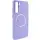 TPU чохол Bonbon Metal Style with MagSafe для Samsung Galaxy S22 Бузковий / Dasheen