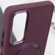 TPU чохол Bonbon Metal Style with MagSafe для Samsung Galaxy A54 5G Бордовий / Plum