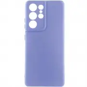Чехол TPU GETMAN Liquid Silk Full Camera для Samsung Galaxy S21 Ultra Сиреневый / Dasheen