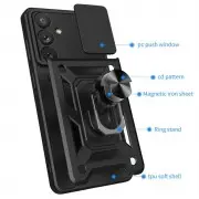 Ударопрочный чехол Camshield Serge Ring для Samsung Galaxy S23+ Черный