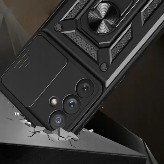 Ударопрочный чехол Camshield Serge Ring для Samsung Galaxy S23+ Черный - изображение 5