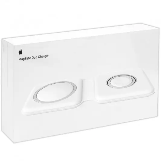 БЗП Wireless Charger with Magsafe 2in1 for Apple (AAA) (box) White - зображення 5 