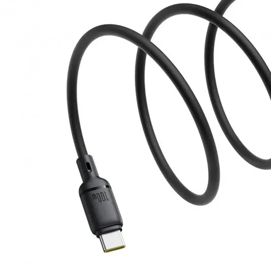 Дата кабель Baseus Silky Series OS Fast Charging USB to Type-C 100W (2m) (P10377703) Cluster Black - изображение 3