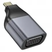 Перехідник Hoco UA34 Type-C to VGA Metal grey