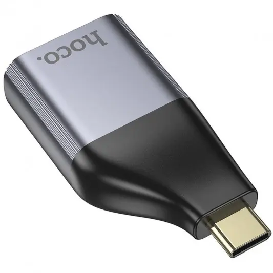 Перехідник Hoco UA34 Type-C to VGA Metal grey - зображення 3 