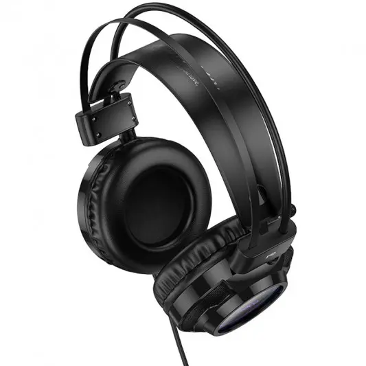 Накладні навушники Hoco W110 Resource (USB+3.5mm/2m) Black - зображення 2 