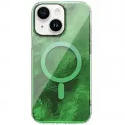 Чохол TPU Shiny Mountain (MagFit) для Apple iPhone 14 / 13 (6.1") Green