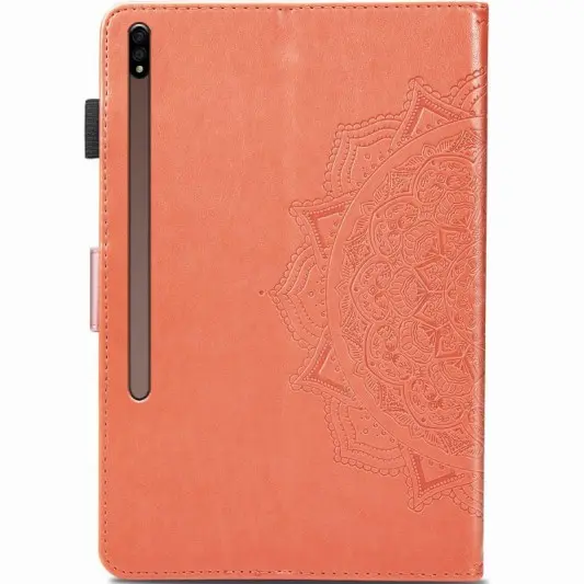 Кожаный чехол Art Case с визитницей для Samsung Galaxy Tab S7+ Оранжевый - изображение 1