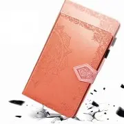 Кожаный чехол Art Case с визитницей для Samsung Galaxy Tab S7+ Оранжевый