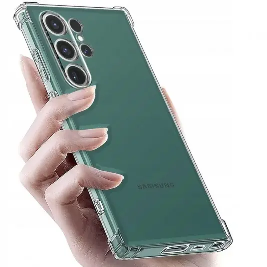 TPU чехол GETMAN Ease logo усиленные углы Full Camera для Samsung Galaxy S23 Ultra Бесцветный (прозрачный) - изображение 1