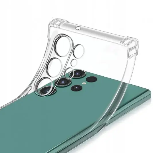 TPU чехол GETMAN Ease logo усиленные углы Full Camera для Samsung Galaxy S23 Ultra Бесцветный (прозрачный) - изображение 2