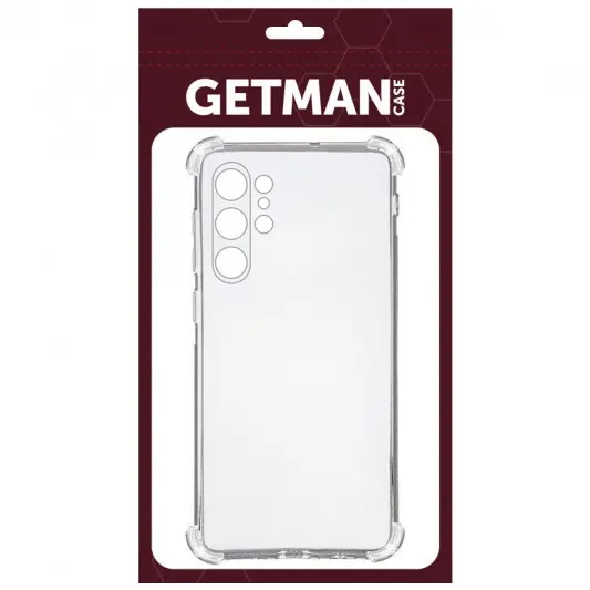 TPU чехол GETMAN Ease logo усиленные углы Full Camera для Samsung Galaxy S23 Ultra Бесцветный (прозрачный) - изображение 3