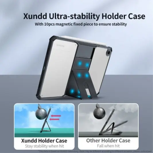 TPU+PC чохол Xundd Stand c посиленими кутами для Samsung Galaxy Tab A9 (8.7'') Чорний - зображення 3 