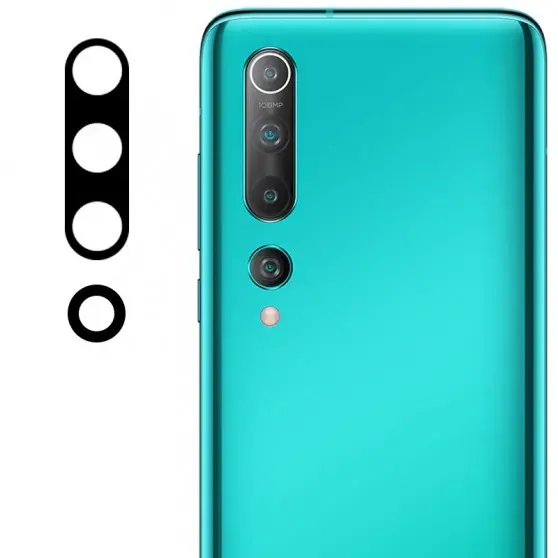 Гнучке захисне скло 0.18mm на камеру (тех.пак) для Xiaomi Mi 10 Чорний