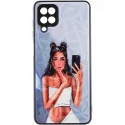 TPU+PC чехол Prisma Ladies для Samsung Galaxy A22 4G Black in White