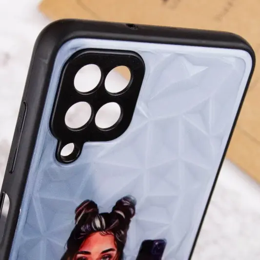 TPU+PC чехол Prisma Ladies для Samsung Galaxy A22 4G Black in White - изображение 4