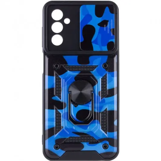 Ударопрочный чехол Camshield Serge Ring Camo для Samsung Galaxy M23 5G / M13 4G Синий / Army Blue - изображение 1
