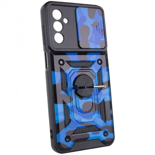 Ударопрочный чехол Camshield Serge Ring Camo для Samsung Galaxy M23 5G / M13 4G Синий / Army Blue - изображение 2