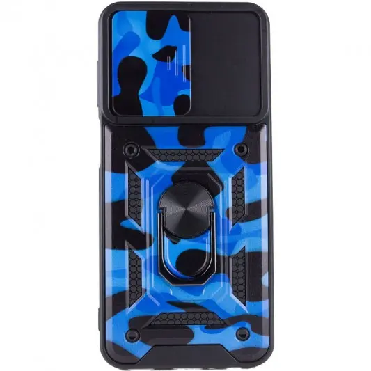Ударопрочный чехол Camshield Serge Ring Camo для Samsung Galaxy M23 5G / M13 4G Синий / Army Blue - изображение 3