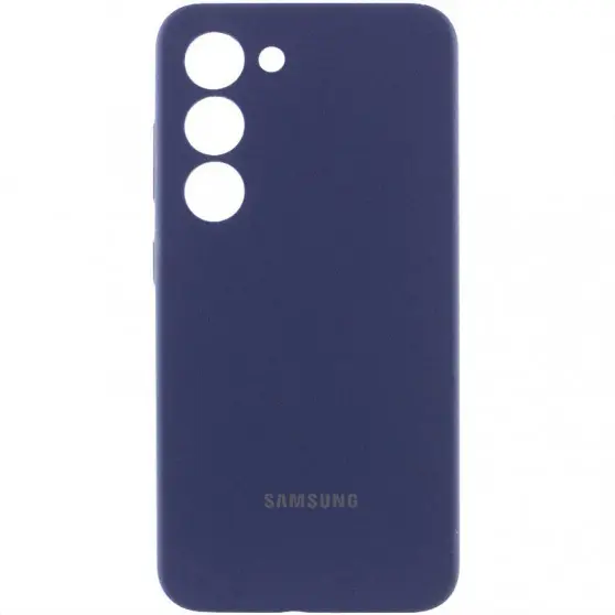 Чохол Silicone Cover Lakshmi Full Camera (AAA) with Logo для Samsung Galaxy S23 Темно-синій / Midnight blue