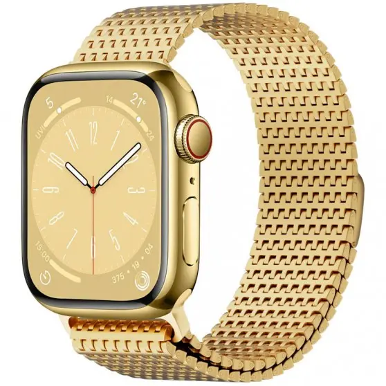 Ремешок WiWU Stainless steel для Apple Watch 38/40/41/42mm(ser.10) Gold