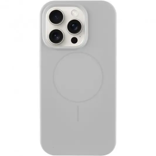 Чохол Silicone Case Full Protective (AA) NO LOGO with MagSafe для Apple iPhone 16 Pro Max (6.9") Сірий / Light Grey
