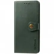 Шкіряний чохол-книжка GETMAN Gallant (PU) для Xiaomi Redmi 10C Зелений