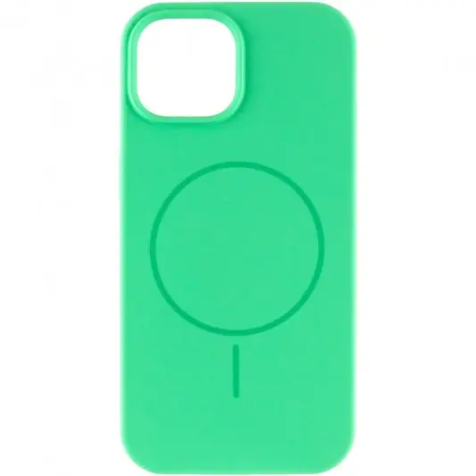Чохол Silicone Case Full Protective (AA) NO LOGO with MagSafe для Apple iPhone 13 (6.1") Зелений / Spearmint - зображення 1 