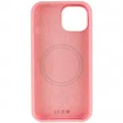 Чохол Silicone Case Full Protective (AA) NO LOGO with MagSafe для Apple iPhone 13 (6.1") Рожевий / Light pink