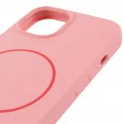 Чохол Silicone Case Full Protective (AA) NO LOGO with MagSafe для Apple iPhone 13 (6.1") Рожевий / Light pink