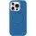 Чехол Silicone Case Full Protective (AA) NO LOGO with MagSafe для Apple iPhone 16 Pro (6.3") Синий / Denim Blue