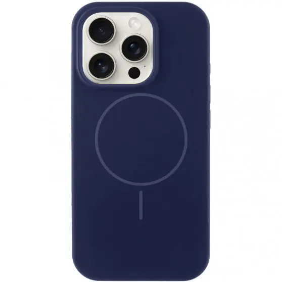 Чохол Silicone Case Full Protective (AA) NO LOGO with MagSafe для Apple iPhone 16 Pro (6.3") Темно-синій / Midnight blue