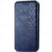 Кожаный чехол-книжка GETMAN Cubic (PU) для Xiaomi Redmi 9 Синий